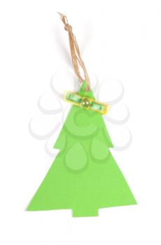 Royalty Free Photo of a Christmas Tree Label