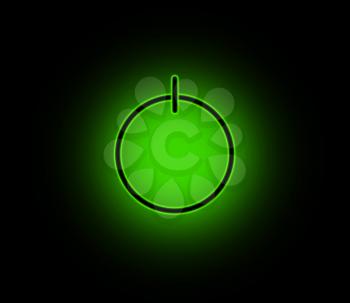 Royalty Free Photo of a Green Power Button