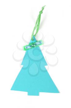 Royalty Free Photo of a Christmas Tree Label