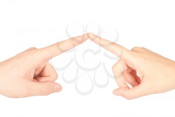 Royalty Free Photo of People Touching Each Others Fingers