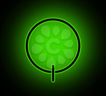 Green power button