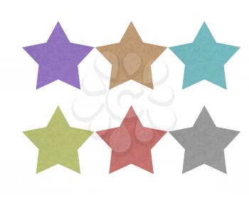 star of paper on white background