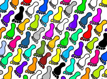 colorful feet background