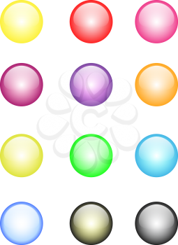 Royalty Free Clipart Image of Coloured Balls
