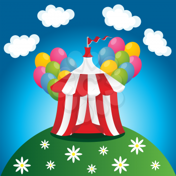 Royalty Free Clipart Image of a Circus Tent