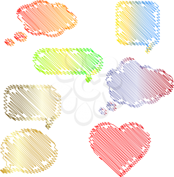 Royalty Free Clipart Image of Coloured Bubbles