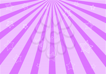 Royalty Free Clipart Image of a Purple Stars and Stripes Background