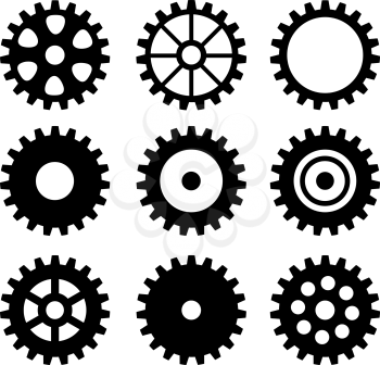 Royalty Free Clipart Image of a Set of Gears