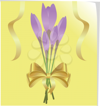 Royalty Free Clipart Image of Crocuses