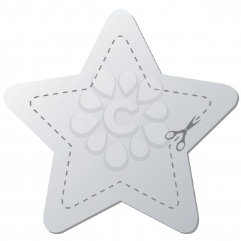 Royalty Free Clipart Image of a Star Cut Out