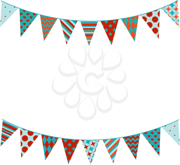 Bunting background in flat style.