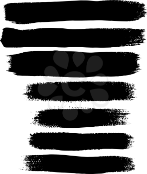 Black ink vector brush strokes