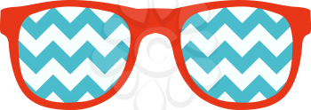 Glasses Icon in flat style