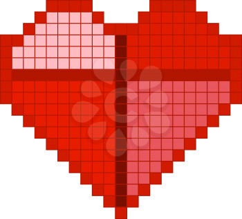 Red pixel heart