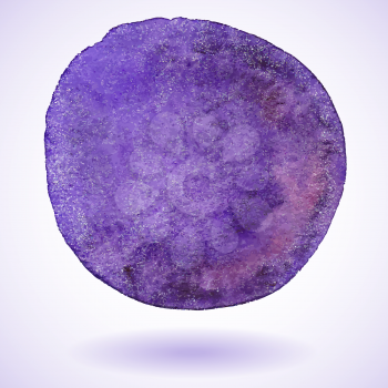 Violet vector isolated watercolor paint circle 