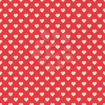 Seamless pattern red with hearts