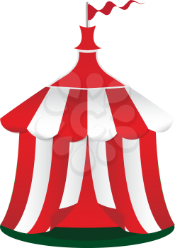 Red circus tent icon