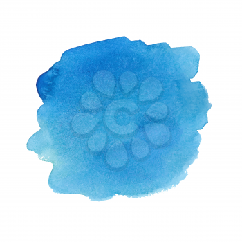 Blue watercolor spot. Vector illustration.