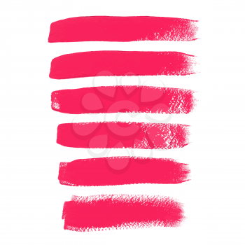 Pink ink vector brush strokes