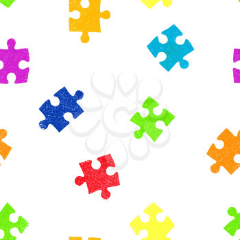 Puzzle seamless pattern background.