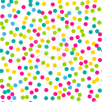 Confetti seamless pattern. Bright colors.