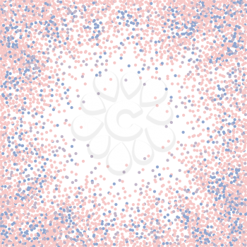 Confetti slapstick explosion. Rose quarts and serenity colors. Vector illustration.