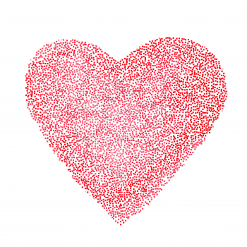 Red heart for Valentine's Day. Vector illustration