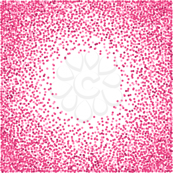 Pink confetti slapstick explosion. Vector illustration.