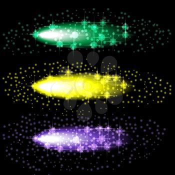 Mardi Gras light effects. Sparkler Abstract Background. Vector illustration
