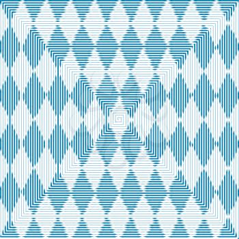 Oktoberfest blue abstract striped checkered background. Vector illustration