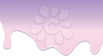 Pink and violet dripping melted caramel background. Vector illustration