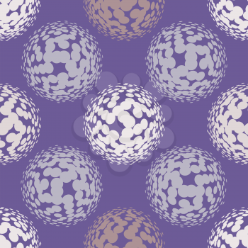 Ultra violet halftone circles seamless pattern. Vector illustration