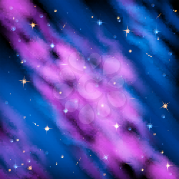 Space nebula background. Vector illustration