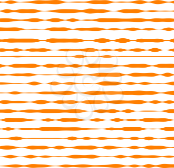 Orange and white striped background. Vector illustration