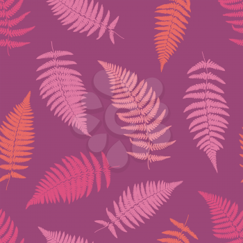 Fern tropical seamless pattern. Vector illustration