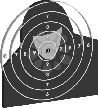 Royalty Free Clipart Image of a Target for Shooting Practice