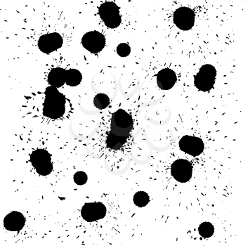 Royalty Free Clipart Image of Brush Blots
