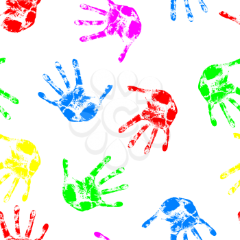 Royalty Free Clipart Image of a Handprint Background