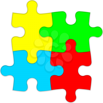 Royalty Free Clipart Image of a Jigsaw Puzzle