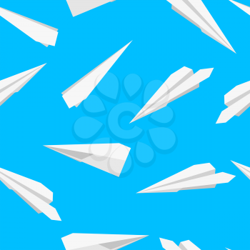 Royalty Free Clipart Image of Paper Airplanes