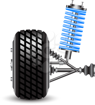 Royalty Free Clipart Image of a Car Suspension