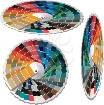 Royalty Free Clipart Image of Colour Palettes