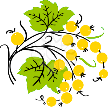 Royalty Free Clipart Image of Yellow Berries