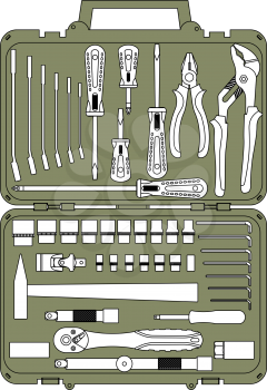 Royalty Free Clipart Image of a Toolbox 