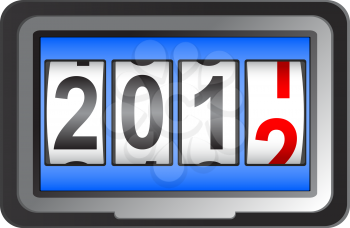 Royalty Free Clipart Image of a New Year Counter