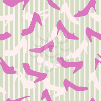 Royalty Free Clipart Image of a High Heel Background