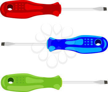 Royalty Free Clipart Image of Screwdrivers