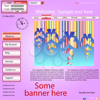 Royalty Free Clipart Image of a Template Website