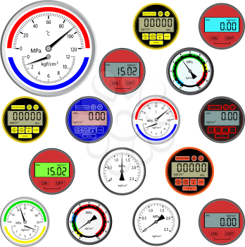 Royalty Free Clipart Image of a Gas Manometer Background
