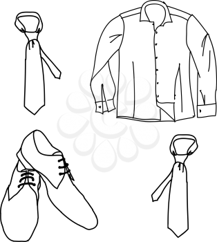Royalty Free Clipart Image of Men's Clothes